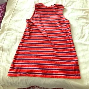 Striped halter-neck dress